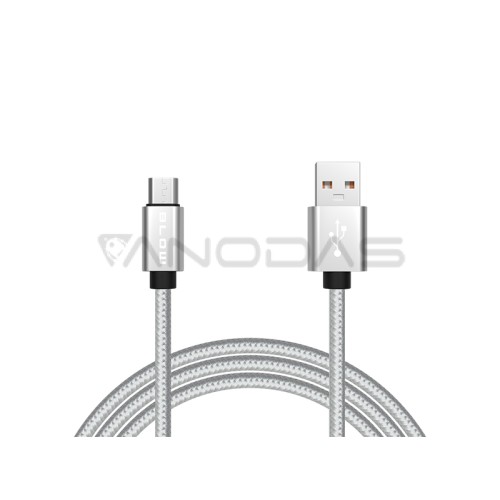 USB A - micro B connector 1.0m braided-silver USB A - micro B connector 1.0m braided-silver