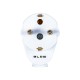 WT-16U/Z PR plug, angled white, with ear