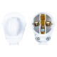 WT-16U/Z PR plug, angled white, with ear
