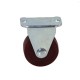 30mm rubber wheel with mounting plate, load capacity 15 kg N161030