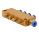 4-way lubrication system distributor, 1x6mm 4x4mm