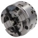 4-jaw lathe chuck 100mm self-centering for wood lathes, M33x3.5 mount