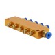 5-way lubrication system distributor, 1x6mm 5x4mm
