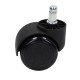 Swivel wheel fi 50mm rubber for armchair with pin, load capacity 30 kg FOT - 50