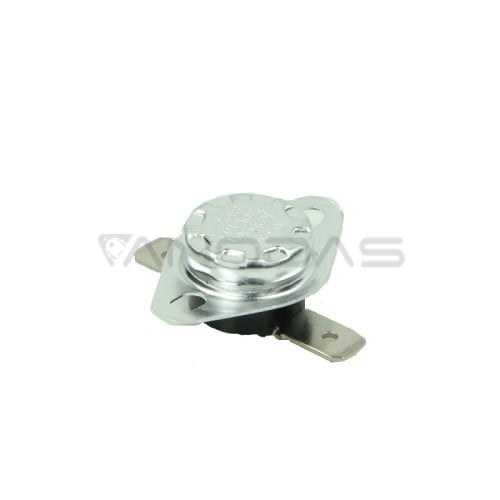 Bimetalinis termostatas KSD301A-085h NC 85°C 10A 250V AC metalinis fi 16x12mm su rankena 6.3mm jungtimis horizontalus Bakelite Loaf  Bimetalinis termostatas KSD301A-085h NC 85°C 10A 250V AC metalinis fi 16x12mm su rankena 6.3mm jungtimis horizontalus Bakelite Loaf