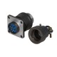 C06/7p connector, cable socket + panel plug, 16mm, 7 tracks, soldered, 0.5mm2 8mm 5A