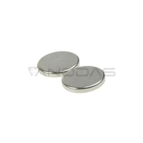 Cylindrical permanent magnet N38 14mm, 2mm, neodymium, nickel-plated  Cylindrical permanent magnet N38 14mm, 2mm, neodymium, nickel-plated