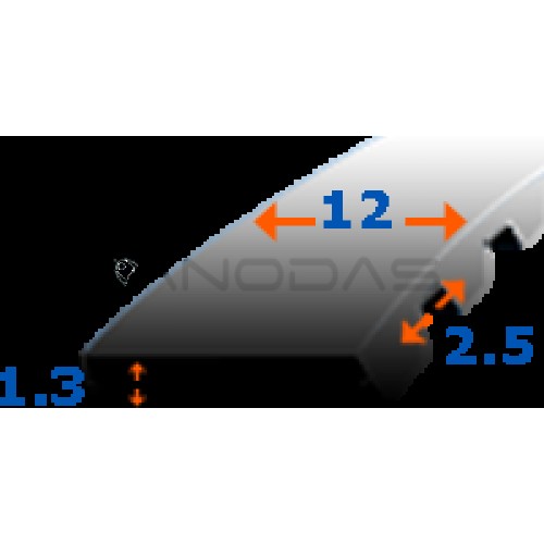 Dantytas diržas 12 T2.5-120 z48 Dantytas diržas 12 T2.5-120 z48