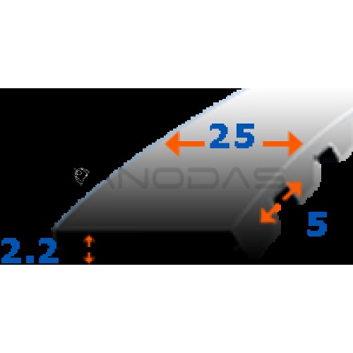 Dantytas diržas 25 T5-365 z73 Dantytas diržas 25 T5-365 z73