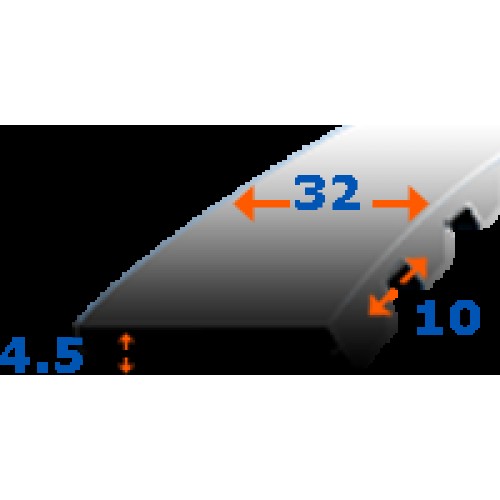 Toothed belt 32 T10-750 z75 Toothed belt 32 T10-750 z75