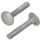 DIN 603 screw M20x140 class 8.8 galvanized white (25 pcs.)