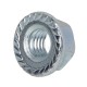 DIN 6923 M5 nut, class 8, galvanized, Serrated (100 pcs.)