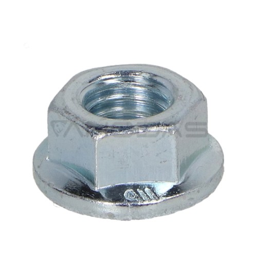 DIN 6923 M6 nut, class 8, galvanized, Serrated (100 pcs.)  DIN 6923 M6 nut, class 8, galvanized, Serrated (100 pcs.)