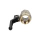 ECONO G 3/4 GW rutulinis vožtuvas, PN25, nikeliuotas žalvaris, PTFE