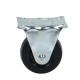 Fixed rubber furniture wheel fi 50mm with mounting plate, load capacity 30 kg 2029 - 50x22