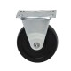 Fiksuotas guminis baldų ratas fi 75mm su montavimo plokšte, keliamoji galia 60 kg 2029 - 75x25