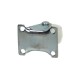 Fixed plastic furniture wheel fi 40mm with mounting plate, load capacity 30 kg 2043 - 40x17