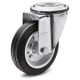 Fixed wheel fi 100mm rubber with mounting plate, load capacity 100 kg RE.G1-100-PBL-N-SST Fixed wheel fi 100mm rubber with mounting plate, load capacity 100 kg RE.G1-100-PBL-N-SST