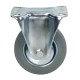Fixed wheel fi 100mm rubber with mounting plate, load capacity 70 kg 4022 - 100x30