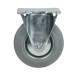 Fixed wheel fi 125mm rubber with mounting plate, load capacity 100 kg 4022 - 125x37
