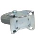 Fixed wheel fi 125mm rubber with mounting plate, load capacity 100 kg 4022 - 125x37