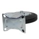 Fixed wheel fi 200mm rubber with mounting plate, load capacity 185 kg 4002 - 200x50