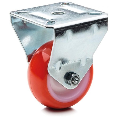 Fixed wheel fi 40mm polyurethane with mounting plate, load capacity 40 kg RE.C6-040-PBL Fixed wheel fi 40mm polyurethane with mounting plate, load capacity 40 kg RE.C6-040-PBL