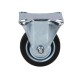 Fixed wheel fi 75mm rubber with mounting plate, load capacity 50 kg 4002 - 75x25