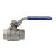 Flowmatik R 1/2 threaded ball valve PN63, 2-piece with lock, 316 stainless steel, PTFE