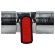 Ghilux mini R 3/8 GW/GW ball valve, PN20, threaded, nickel-plated brass, PTFE /NBR