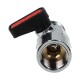 Ghilux mini ball valve R 3/8 GZ - R 3/8 GW, PN20, threaded, nickel-plated brass, PTFE/NBR