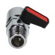 Ghilux mini ball valve R 3/8 GZ - R 3/8 GW, PN20, threaded, nickel-plated brass, PTFE/NBR