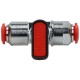 Ghilux mini rutulinis vožtuvas, skirtas 8 mm žarnai, PN20, nikeliuotas žalvaris PTFE/NBR