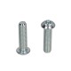 ISO 7380-1 screw M4x20 class 10.9 galvanized white (100 pcs.)
