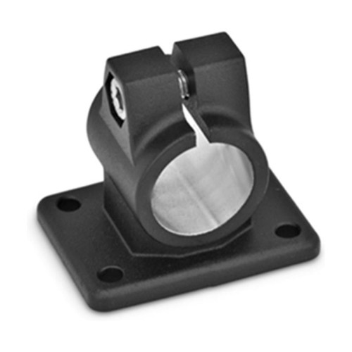 Connector with side plate GN 146-B30-40-2-SW - aluminum/four mounting holes black connector Connector with side plate GN 146-B30-40-2-SW - aluminum/four mounting holes black connector