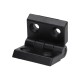 Black metal hinge for profiles 20 39x30mm