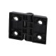 Black metal hinge for profiles 20 39x30mm