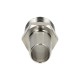 Kalėdų eglutės srieginė jungtis žarnai fi 12 mm, R 3/8 M, nikeliuotas žalvaris, kūginis sriegis