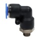 Pneumatic angle plug-in connector for hose, fi 10 mm, G 1/8 GZ, plastic