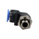 Pneumatic angle plug-in hose connector, Ø 12 mm, G 1/4 GZ, plastic