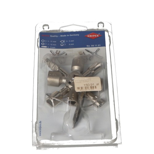KNIPEX Multi-function key for control cabinets "TwinKey" 00 11 01 KNIPEX Multi-function key for control cabinets "TwinKey" 00 11 01