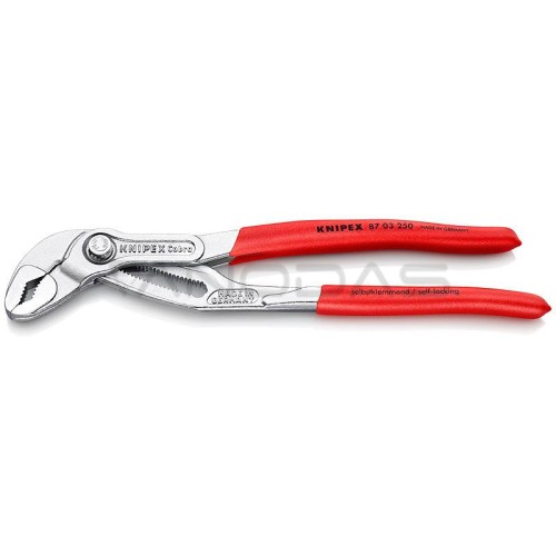 KNIPEX Naujos kartos Cobra vamzdžių replės, PVC 87 03 250 KNIPEX Naujos kartos Cobra vamzdžių replės, PVC 87 03 250