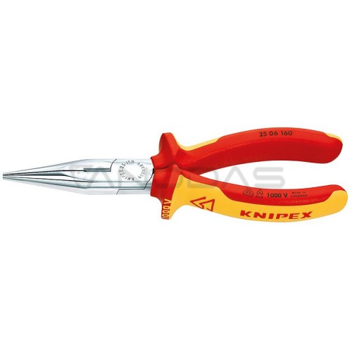 KNIPEX Pusapvalės frezos, valdomos radijo bangomis, izoliuotos 25 06 160 KNIPEX Pusapvalės frezos, valdomos radijo bangomis, izoliuotos 25 06 160