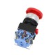 LAS0-B3Y-02TS/R safety button, red, bistable, mushroom head