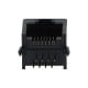 Jack, RJ45 8p8c, 9612-8813, through hole (THT), angled 90°, black, latching, RoHS