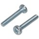Metal screw DIN 7985 M2x16 galvanized white - 100pcs
