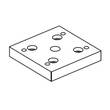 Mounting flange for profile 90x90 M16
