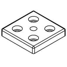 Mounting flange for profile 90x90 M16 45-10