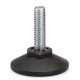 Non-swinging foot LX.30-SW17-M10x73-S - galvanized steel, base with a slot for a Phillips screwdriver
