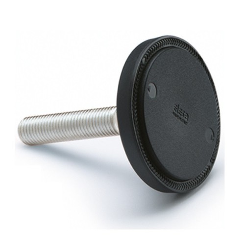 Swivel foot LV.A-60-14-AS-M10x68-ESD-C - ESD base, steel pin, galvanized, threaded Swivel foot LV.A-60-14-AS-M10x68-ESD-C - ESD base, steel pin, galvanized, threaded